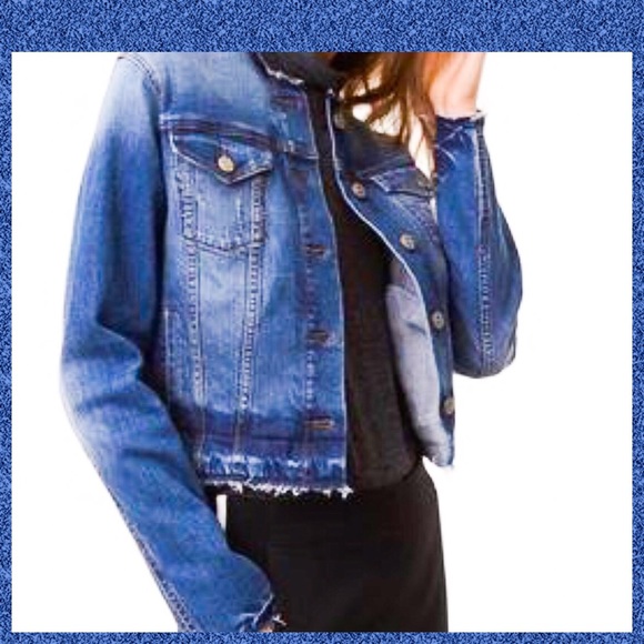 LOFT Jackets & Blazers - LOFT Cropped Frayed Edge Jean Jacket